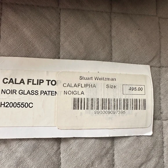 Stuart Weitzman Cala Flip Patent Leather Glossy Black Satchel - Picture 5 of 6